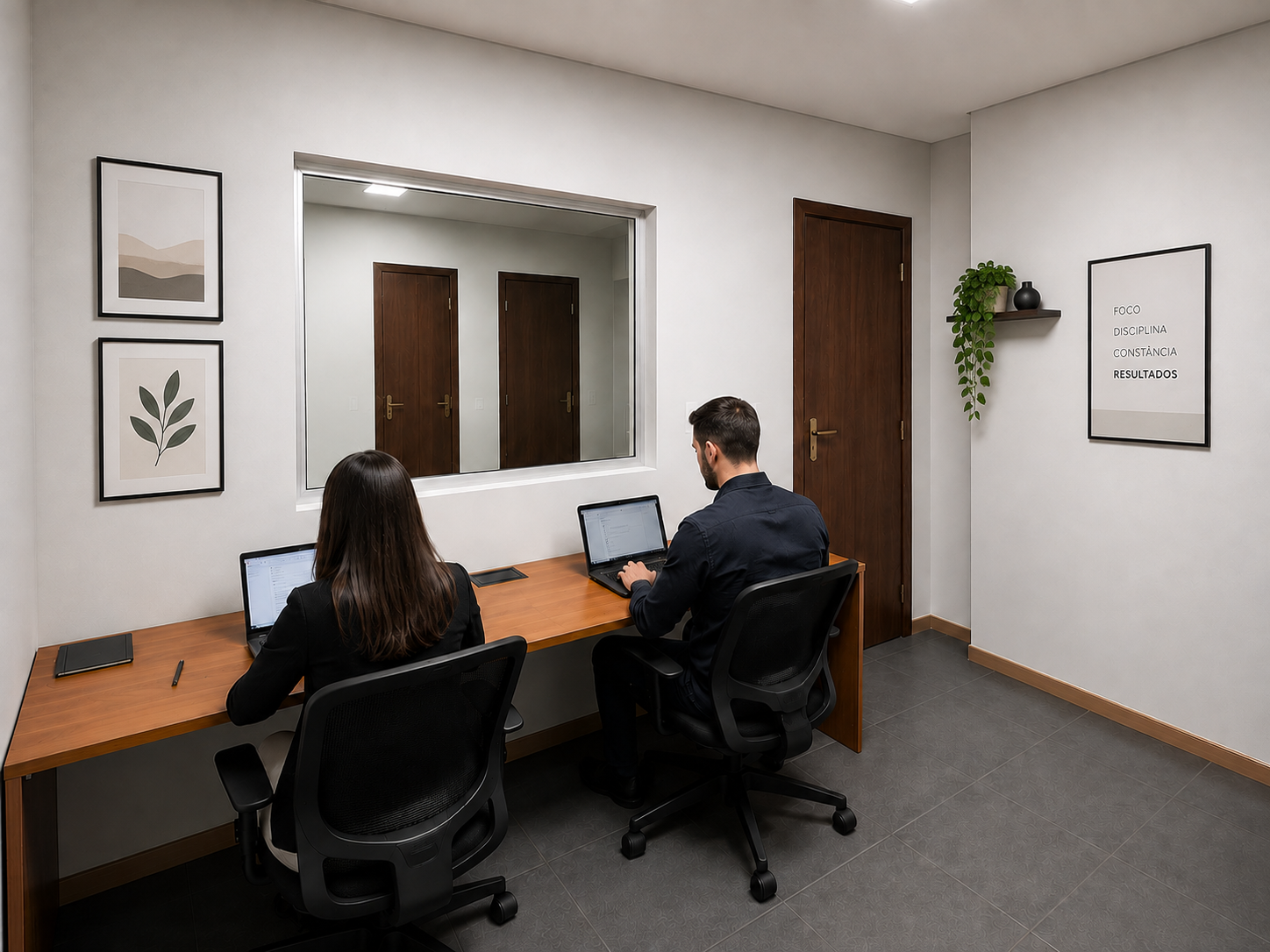 Sala privativa em coworking Autom Hub em Curitiba para até 4 pessoas