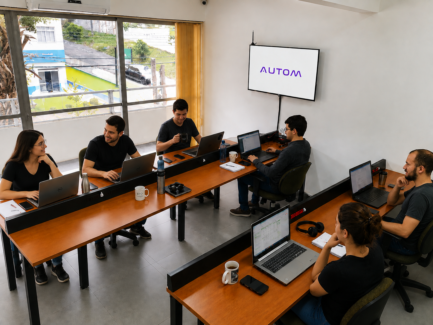 Sala privativa em coworking Autom Hub em Curitiba para até 8 pessoas